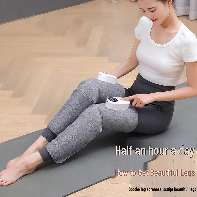 Smart Electric Leg Massager with Customizable Cross-Border Features and Constant Temperature Heating for Calf and Knee Single Leg светло-серый