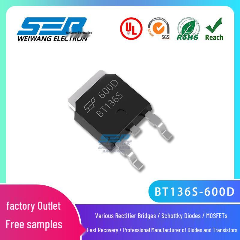 SEP BT136S-600D TO-252 Bidirectional Thyristor, 5mA/600V