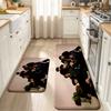 ATEEZ Print Flannel Kitchen Mat Christmas Soft Area Rug Non Slip Floor Carpet Home Decoration