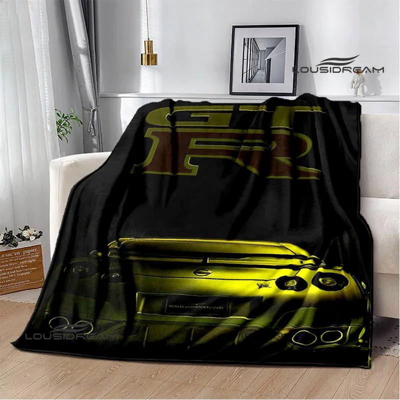 GTR Racing Retro Printed Blankets Warm Blanket Soft and Comfortable Home Travel Bed Blanket Picnic Blanket Birthday Gift