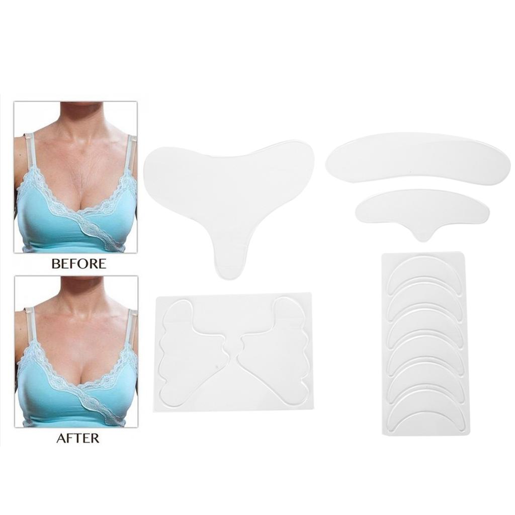 Facial Wrinkle Patches Silicone Reusable AntiWrinkle Eye Forehead Neck Chest Pads Sticker