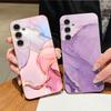 Farbige Marmor Muster Handyhülle Für Samsung Galaxy S26 S25 S24 S23 Ultra S22 Plus S25 FE Edge Weiche TPU Lederstruktur Abdeckung