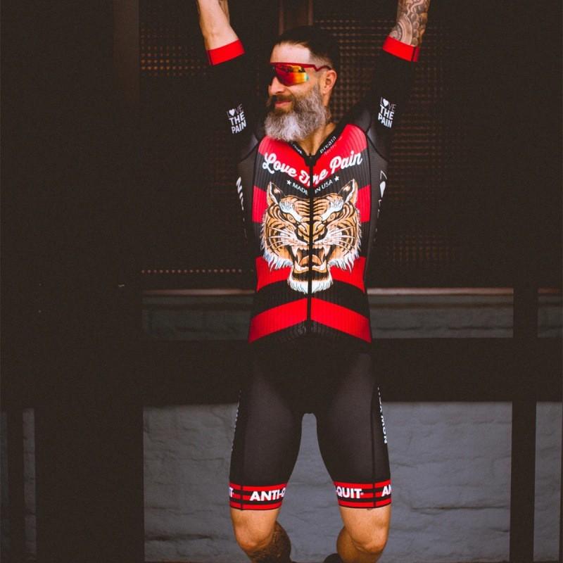 Men Women Triathlon Cycling Suit One-Piece Race Wear Winter Thermal Compression Outfit