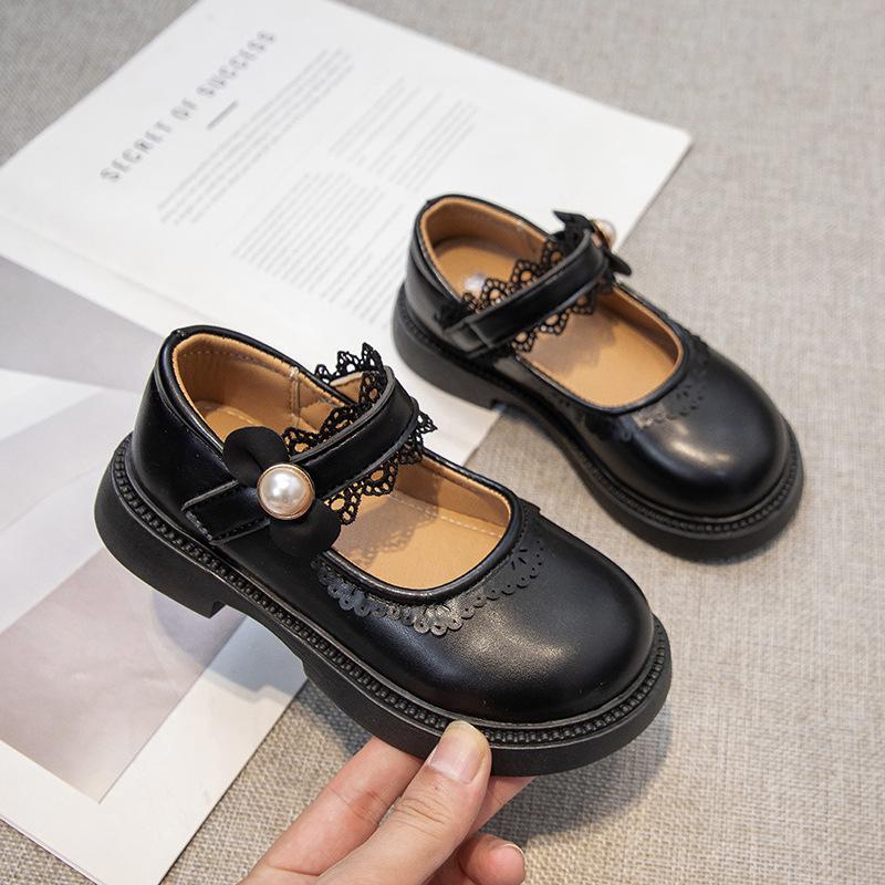 Student girls shoes children's princess small leather shoes 2025 spring and autumn baby Mary shows soft-soled single shoes non-slip and odor