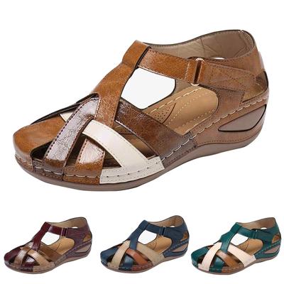 Kadın Yazlık Rahat Alçak Kamalı Slip-On Sandalet Platform Plaj Sandaletleri