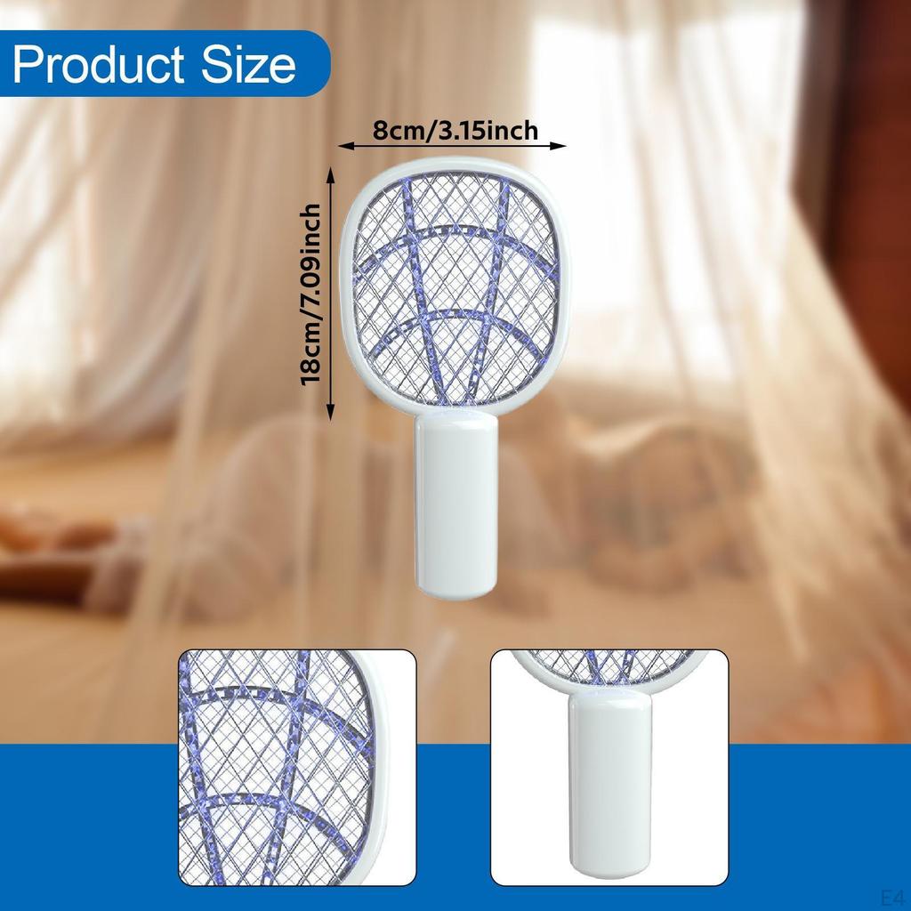 Mini Mosquito Zapper Racket Fly Killer Swatter for Outdoor Gatherings Patio