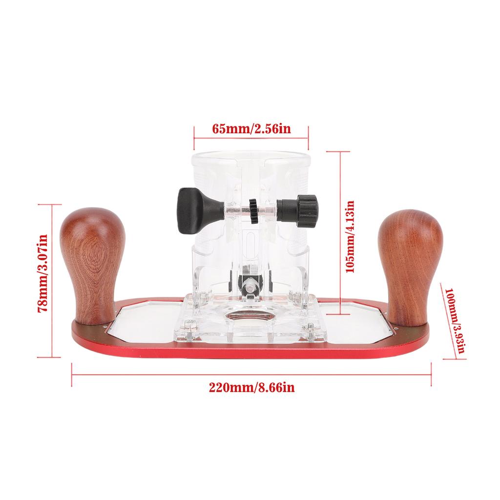 Router Fixed Base Adjustable Depth Aluminum Alloy Trimmer Base for 65mm Trimming Machine Trimming Machine Fixed Base