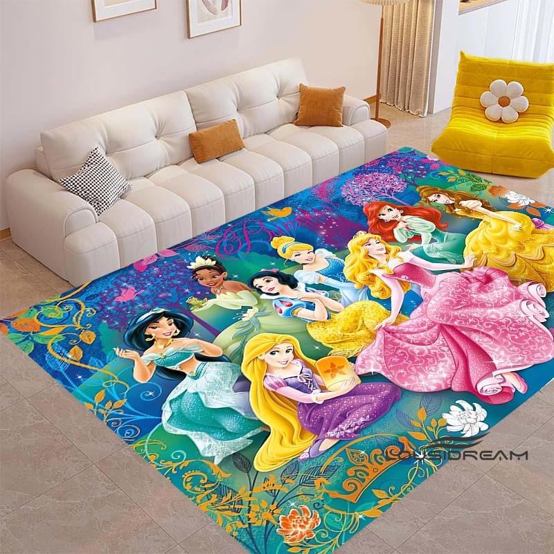 This Disney pink princess-themed rug is suitable for girls' bedrooms, bedside tables, living rooms, sofas, floor mats, children'