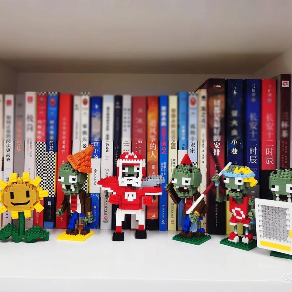 16 Stili Plants vs Zombies 2 Blocchi Saggezza Bambino Giocattolo Figura Girasole Sparasemi Ciliegio Testa di Ciliegio Zombie Gioco Regalo per Bambini