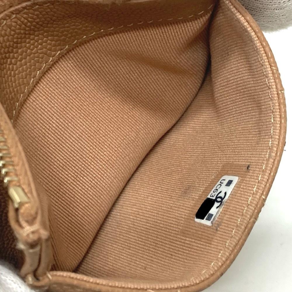 Chanel CC Mark Matelasse Compact Wallet Bi-fold Folded Wallet Caviar Leather