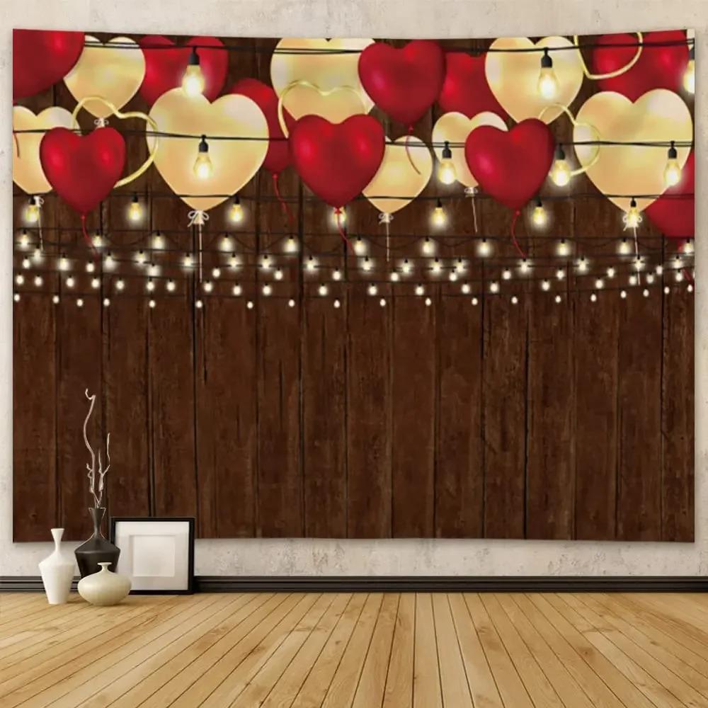 Colorful Watercolor Heart Pattern Tapestry Office Living Room Decoration Home Wall Tapestry