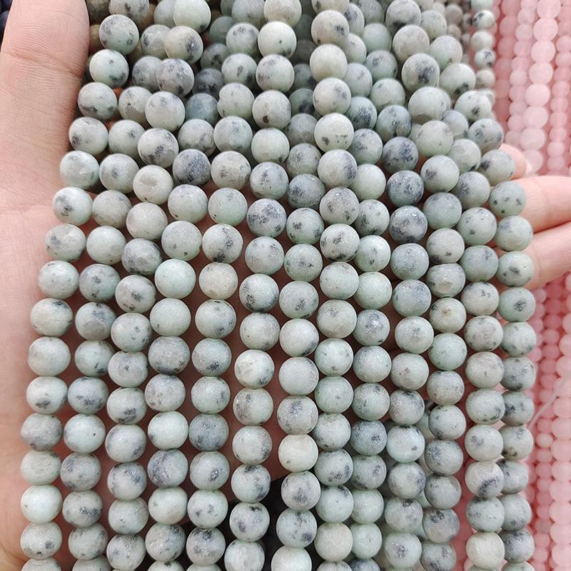 6/8/10mm Matte Stone Beads Natural Stone Beads Round Loose Spacer Beads For Jewelry Making DIY Bracelet Necklace Accessories