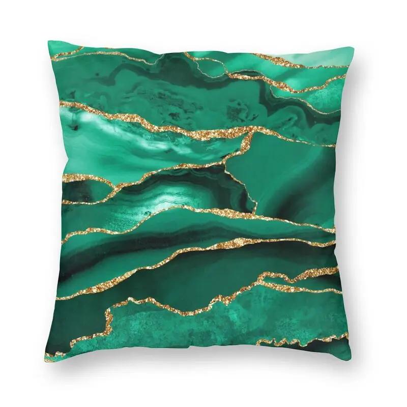 Home Decor Pillowcase Abstract Marble Pattern Cushion Cover Turquoise Aqua Blue Swirl Car Fashion  45x45cm