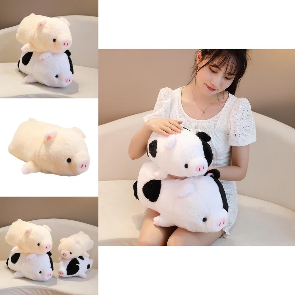 Adorable Plush Pig Pillow Soft Rabbit Fur Cute Stuffed Animal For Cozy Comfort