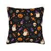 Decorative Pillowcase Halloween Ghost Pumpkin Spooky Trick Or Treat Witch Chair  Throw Pillow Case Cover Zipper Multiple Sizes