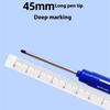 Marker cu vârf lung 45mm Marker cu vârf lung Rezistent la apă Acoperire profundă Marker pentru marcare tâmplărie Pentru lemn Sticlă Metal Plastic