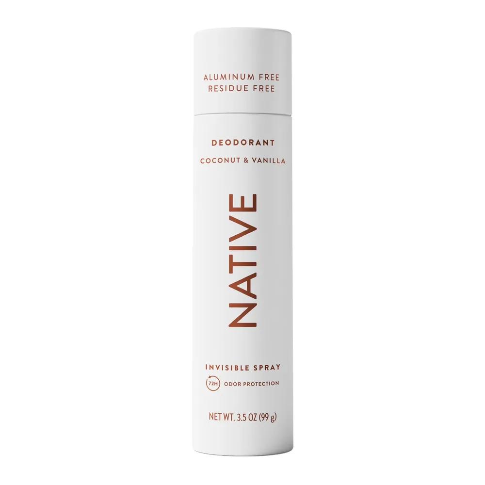Native Aluminum-Free Deodorant Body Spray Coconut Vanilla Scent 99g