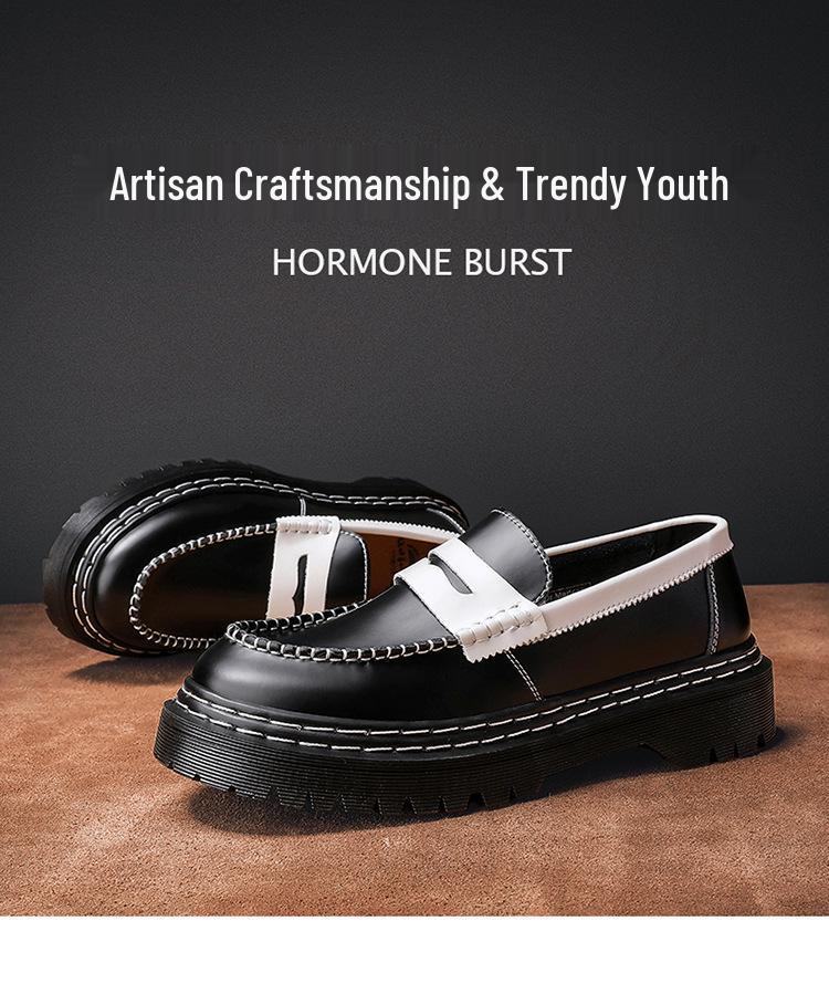 British Low-Top Stitched Martin Boots: Couple's Round Toe Leather Ankle Boots for Spring