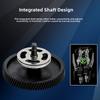Wear-Resistant Hardened Steel Gear for BAMBU H2D Extruder with Integrated Bearing and Knurled for Uniform Extrusion