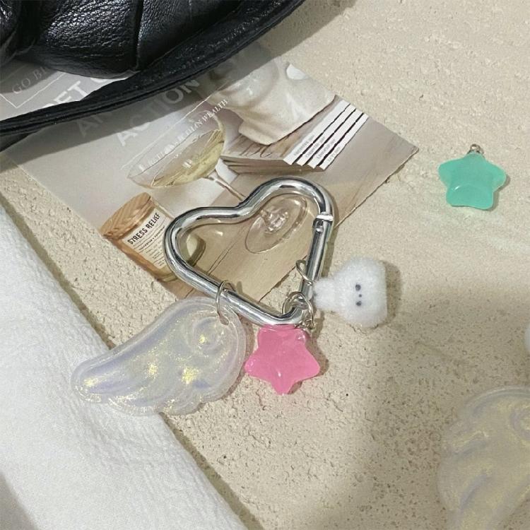 Stylish Japanese Magical Girl Star Keychain Lightweight Sturdy Star Keyring with Retro Y2K Magical Girl Design