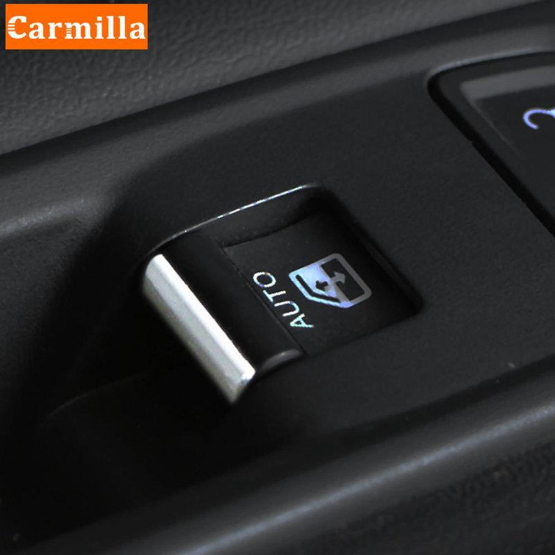 

Carmilla 7 шт./комплект ABS Хромированная накладка на панель кнопки стеклоподъемника в салоне автомобиля Наклейка-отделка для Fiat 500X 500 X 2015 - Аксессуары