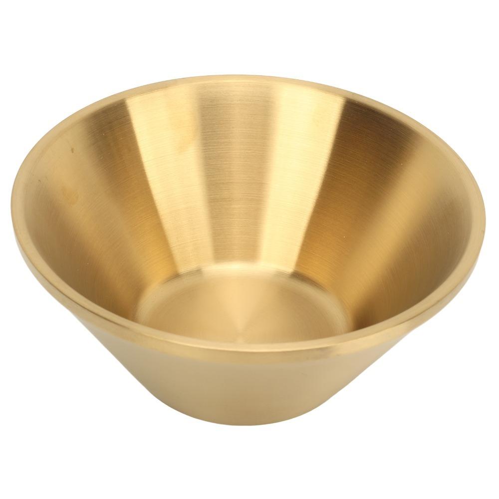 Lightweight Rustless Steel Rice Bowl Double Layer Thickened Salad Bowl Smooth Conical Shaved Ice Bowl Home Meal