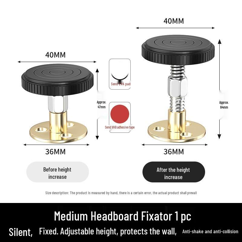 Regulowany Stabilizator Zagłówka Łóżka - Przeciwwstrząsowy, Przeciwko Kołysaniu, Przeciwskrzypiąca Podkładka Ścienna
