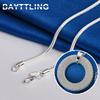 Charm 925 Sterling Silver 16-30 Inches Fine Hollow Round Necklace For Women Men Fashion Wedding Gifts Jewelry Party