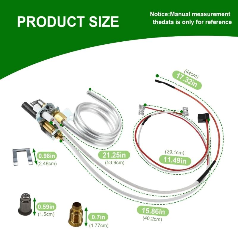 High Performances Gas Water Heater Pilots Assembly Replacement Set Portable Heater Component for Various Gas Systems