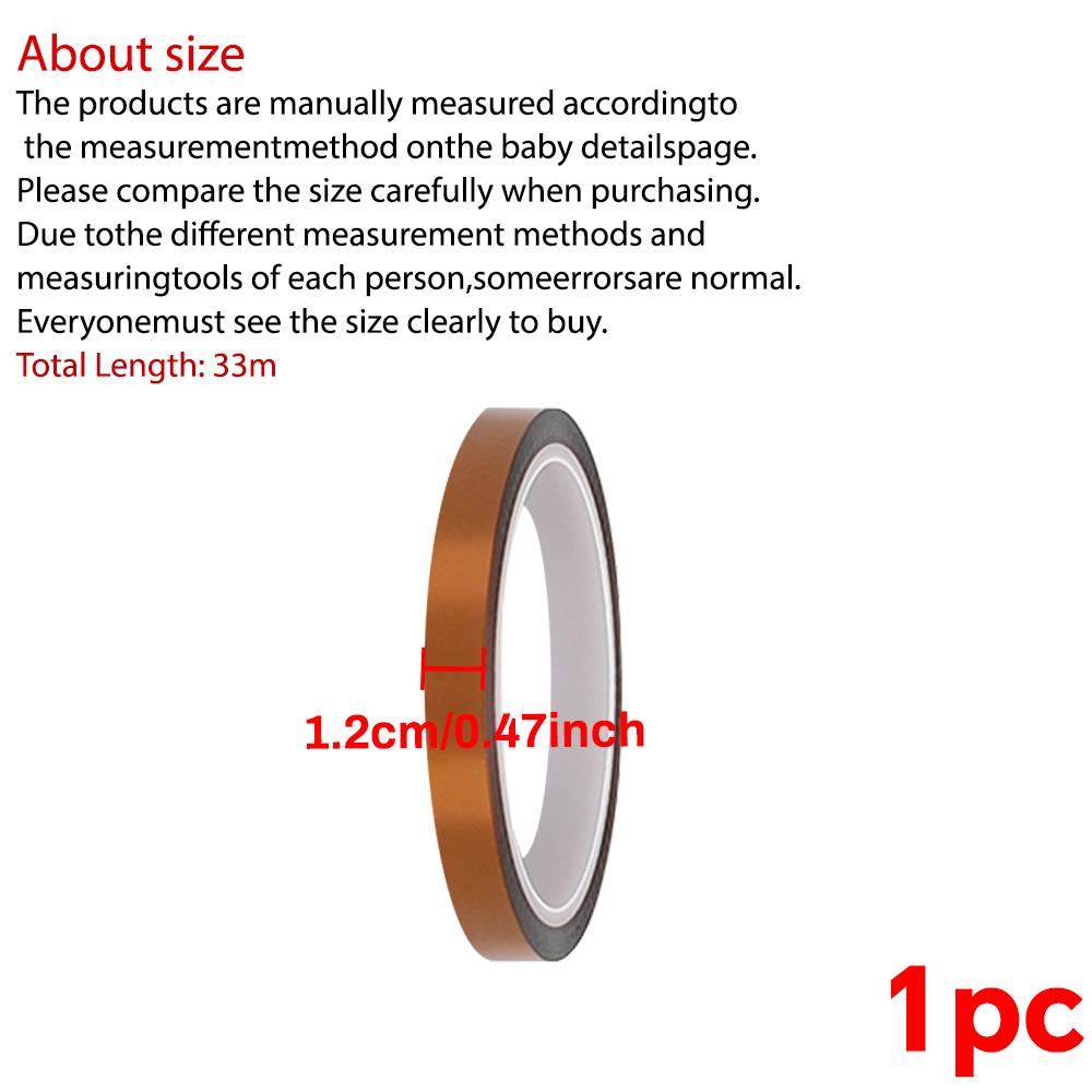 33m Long Gold Finger High Temperature Resistant Tape Polyimide Tape Multi Size Pet Anti Static Lithium Battery Insulation Tape (gold,30M)