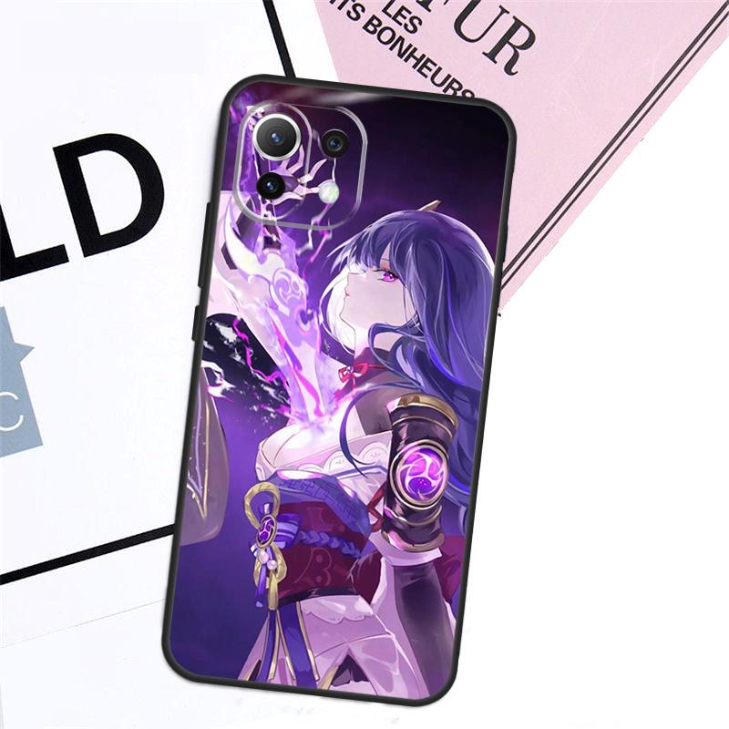 Genshin Impact Raiden Shogun Case For POCO M6 Pro X6 X3 X4 X5 F3 F4 F5 M5s Xiaomi 13 14 13T Pro 11T 12T 12 Lite Cover