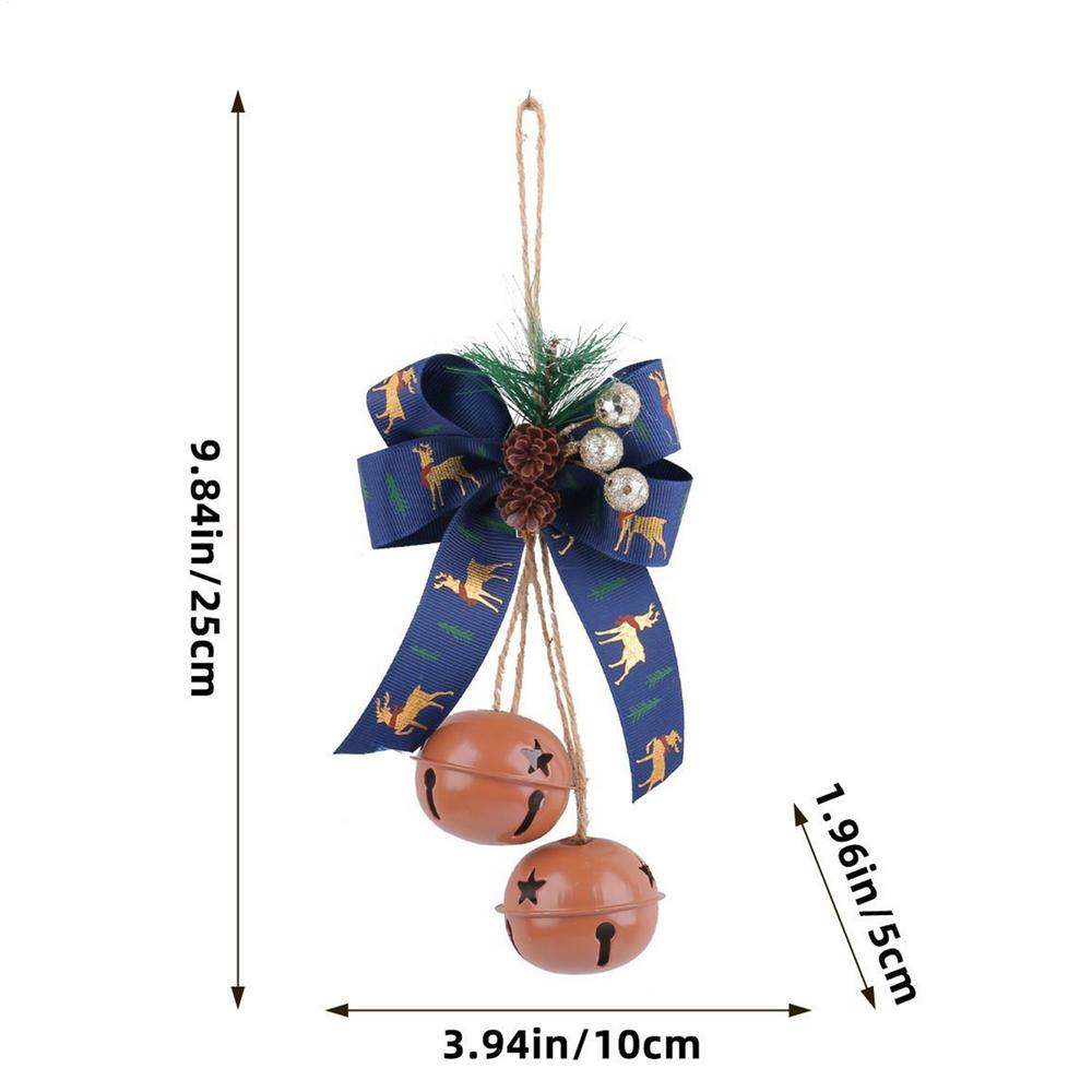 Bell Ornaments For Christmas Tree Metal Bell Ornaments With Bow Berry Party Supplies Christmas Decorations For Patio Farmhouse