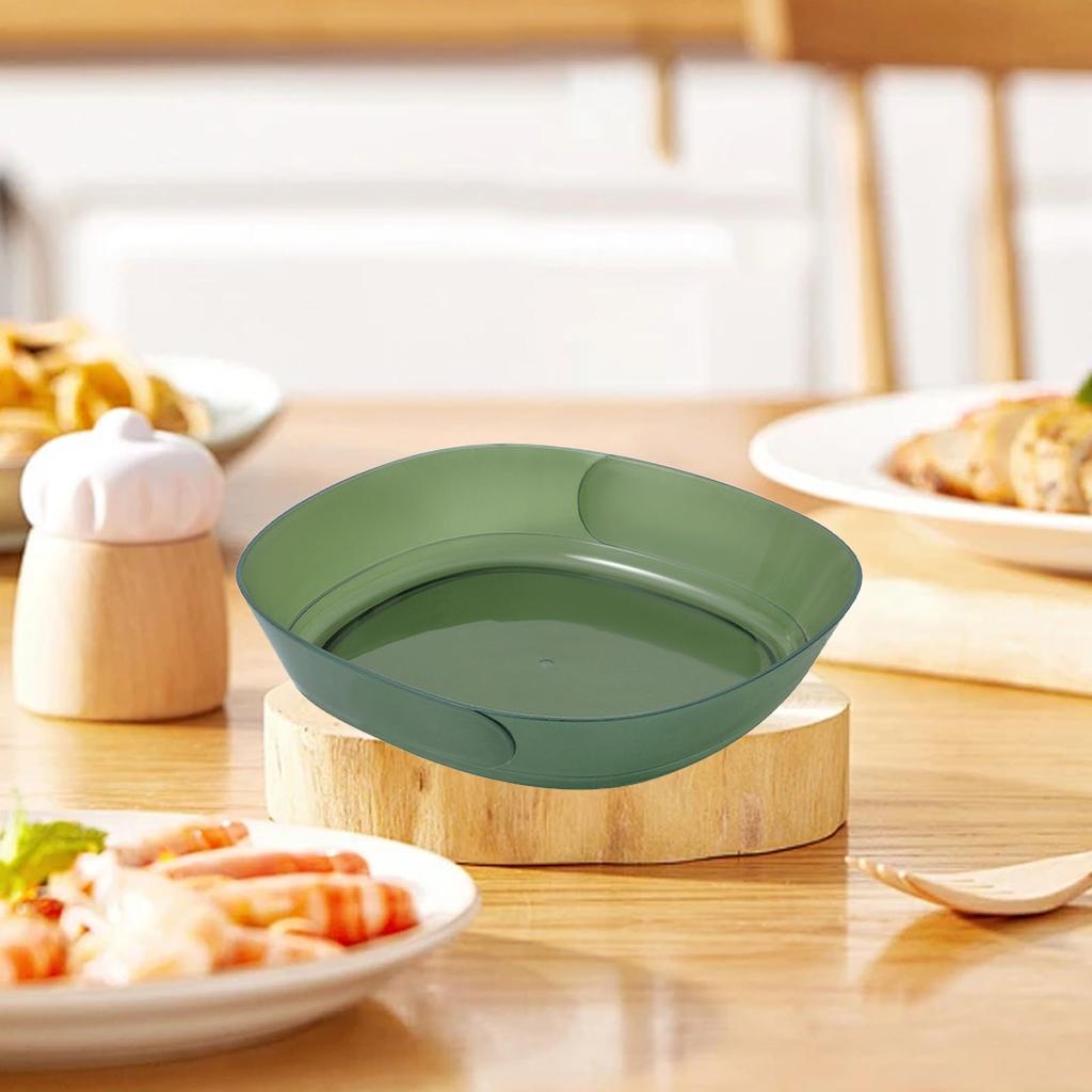 Spit Bone Plate Transparent Reusable Glossy Surfaces Multifunctional Dessert Fruit Dish for Home