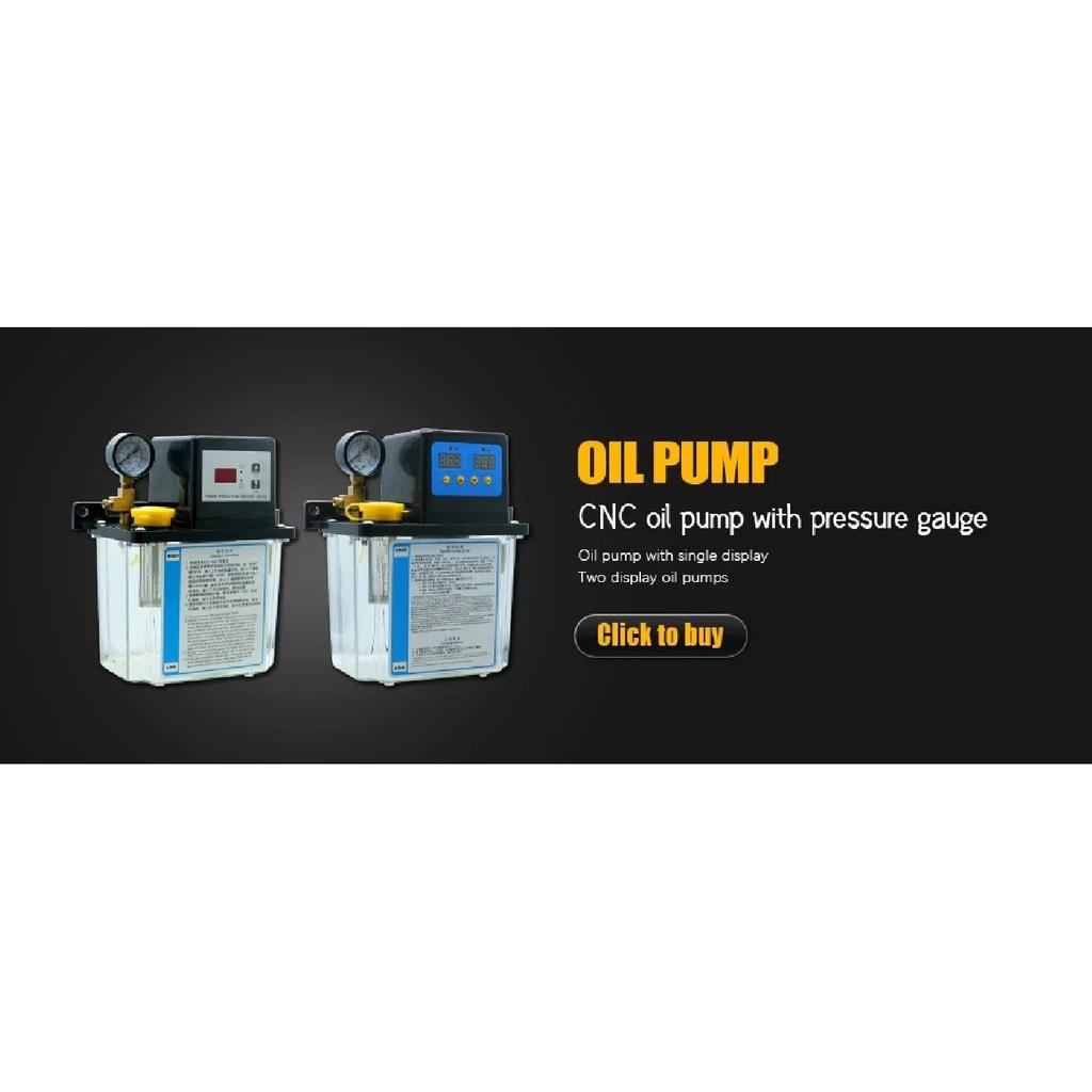 1L 2L Lubricant Pump Automatic Lubricating Oil Pump with Pressure Gauge CNC Electromagnetic Lubrication Pump Lubricator