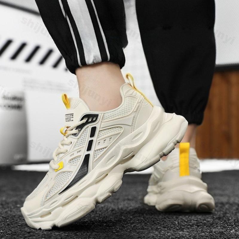 Fashion 2025 Autumn Fashion Trend Men's Low Top Thick Soled Casual Shoes Mesh Breathable Comfortable Versatile Non Slip Chunky sneakers