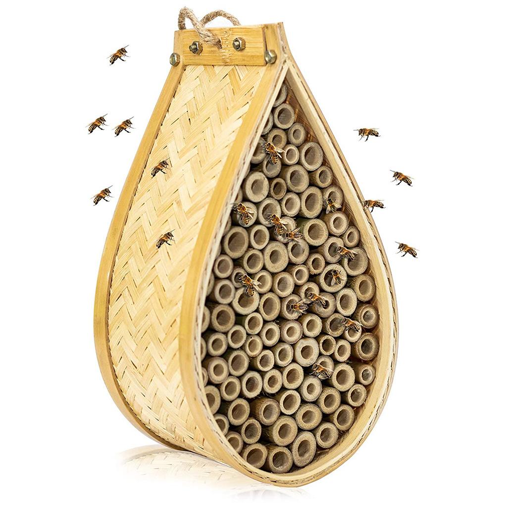 50 Pcs Cardboard Bee Tubes House Garden Pollinator Bee House Nest Tubes Durable Beehive House Garden Gift for Beekeeper