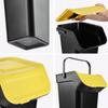 KADAX Trash Can 3x25L Set for Waste Sorting Container with Handle