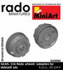 Rad Miniatures 1/35 Scale German Sd.Kfz.234 8-Wheel Heavy Armored Vehicle Wheel Adapters (8-Pack) (Miniart) Plastic Model Parts RDM35S33
