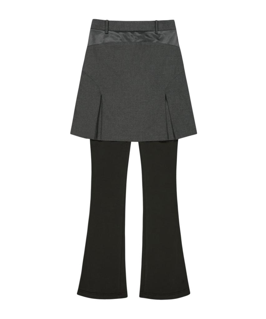 OJOS Pleated Jersey Skirt Pants / Gray