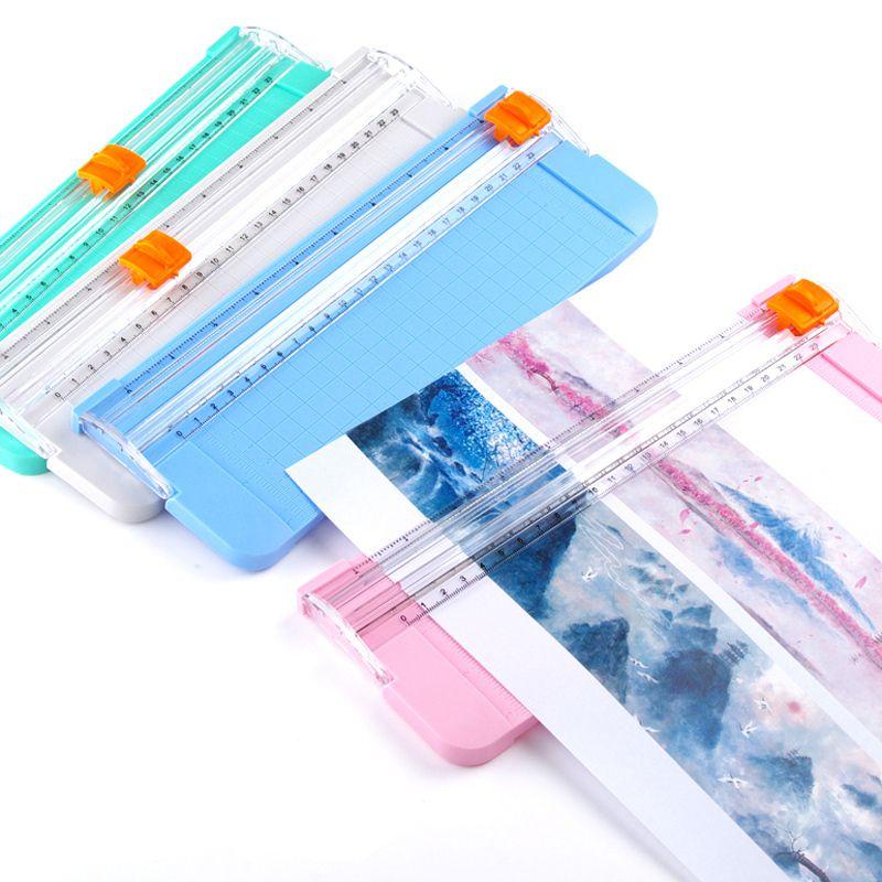 Compact And Stylish Sliding Mini Portable Paper Cutter With Ruler For Precise Cuts