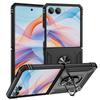 Military-grade Shockproof Phone Case For Samsung Galaxy Z Flip 7 Armor Ring Stand Holder Protective Case For Z Flip 7 FE 6 5 4 3