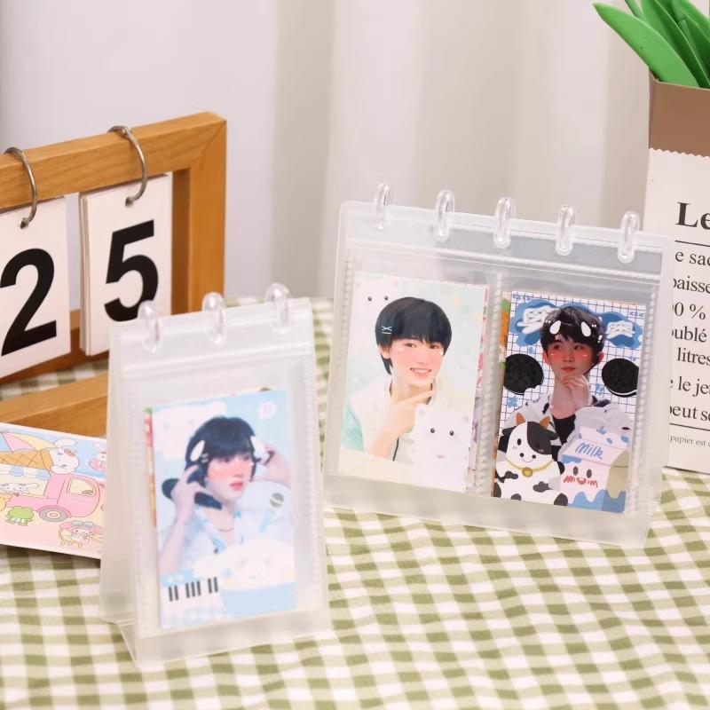 Limited-Time Offer: 3-Inch Dual & Triple Pocket Transparent Photo Album with Desktop Display for Idol Cards