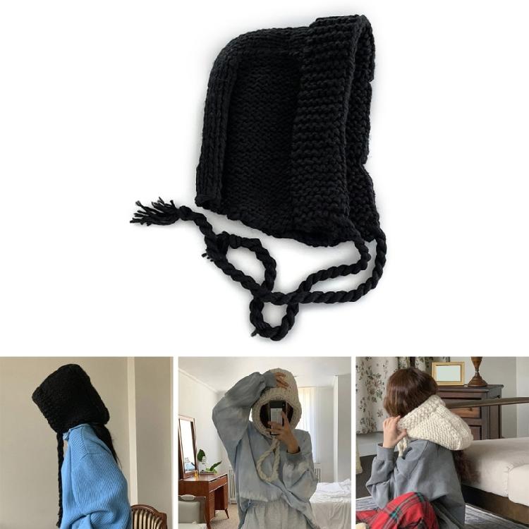 Lady Ear Muff Cap Knit Beanie Hat Street Snap Skull Cap Warm Skiing Cycling Hat