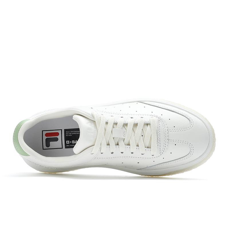FILA Olimpica Classic White Sneakers Fashion Trend Low-Top Skate Shoes Women sneakers Standard-White Nile-Green F12W431203FCN