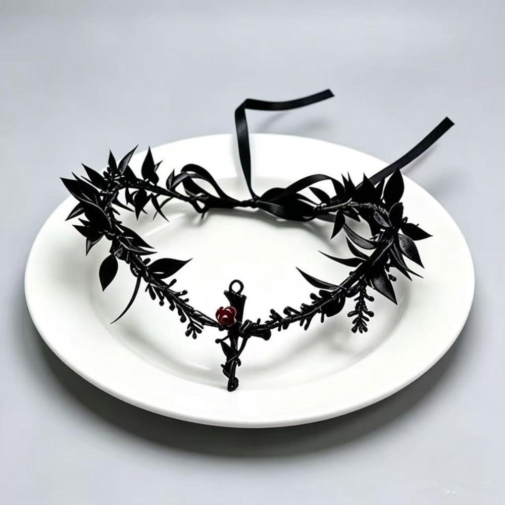 Vintage Style Floral Wreath Headband Artificial Floral Fairy Headpiece Elf Tiara Crown Halloween