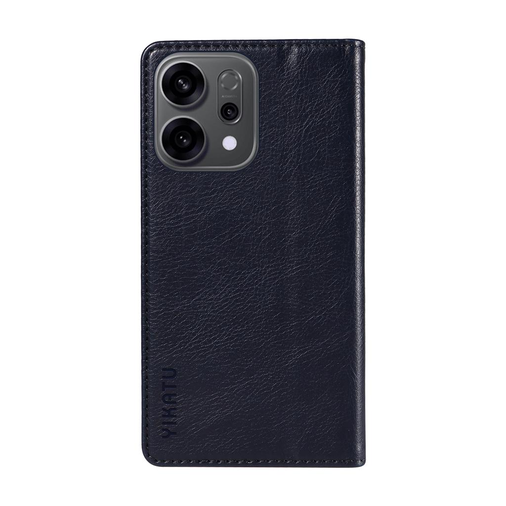 For Oppo Reno14 5G (China)/Oppo Reno14 F 5G/Oppo Reno14 5G (Global) Wallet Case YIKATU YK-006 Magnetic Closure Leather Phone Cover Litchi Texture