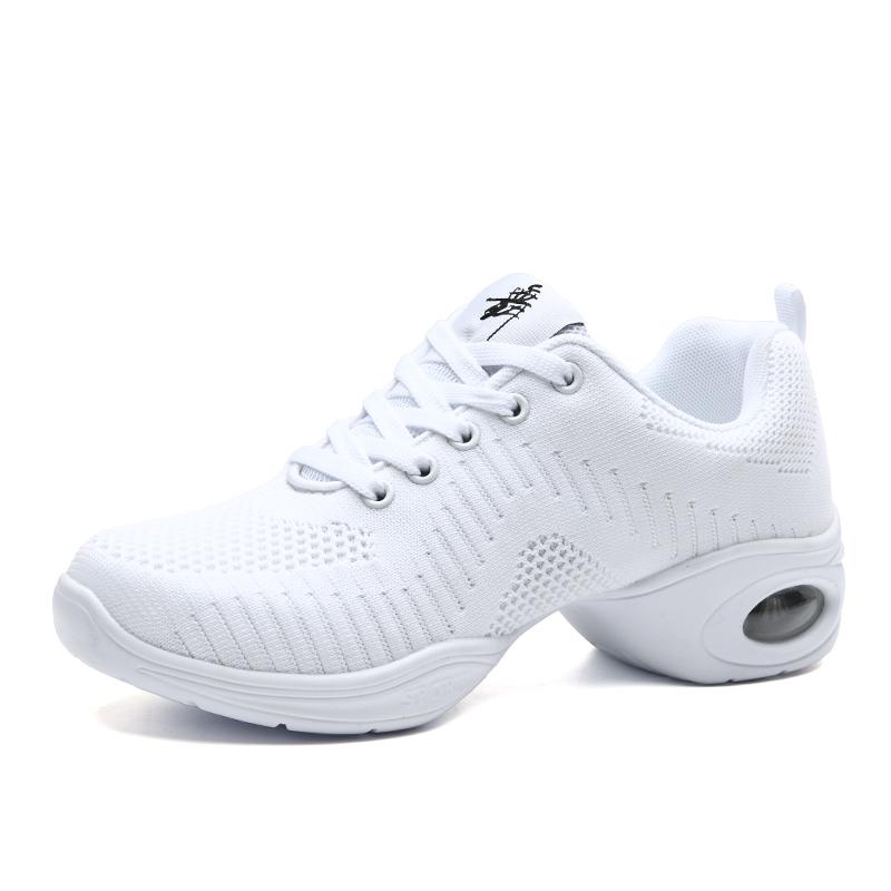 NEW Modern Dance Shoes Woven Mesh Comfortable Sneakers Women Soft Outsole Sport Breath Modern Jazz Sports Feature Shoes