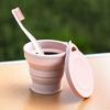 Outdoors Silicone Folding Cup with Hanging Hole Travel Portable Washing Cup Foldable Portable Teacup Camping Coffee Water Cup