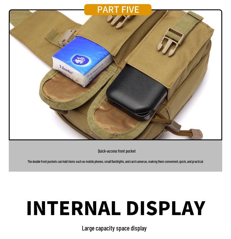 Unisex Multifunctional Waterproof Fanny Pack - Large Capacity for Outdoor Sports, Running, Work, and Fishing