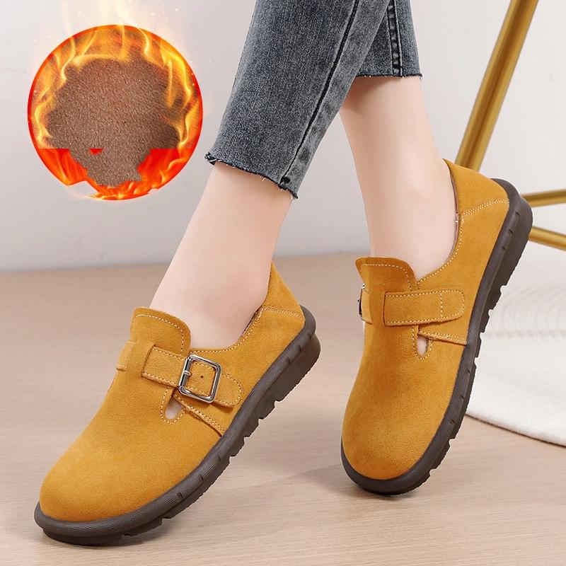 Fashion Women Cork Casual Shoes Baotou Flats Slip-on Autumn Retro Slip On New Moccasin Fall Slip-on Autumn Female Footwear New